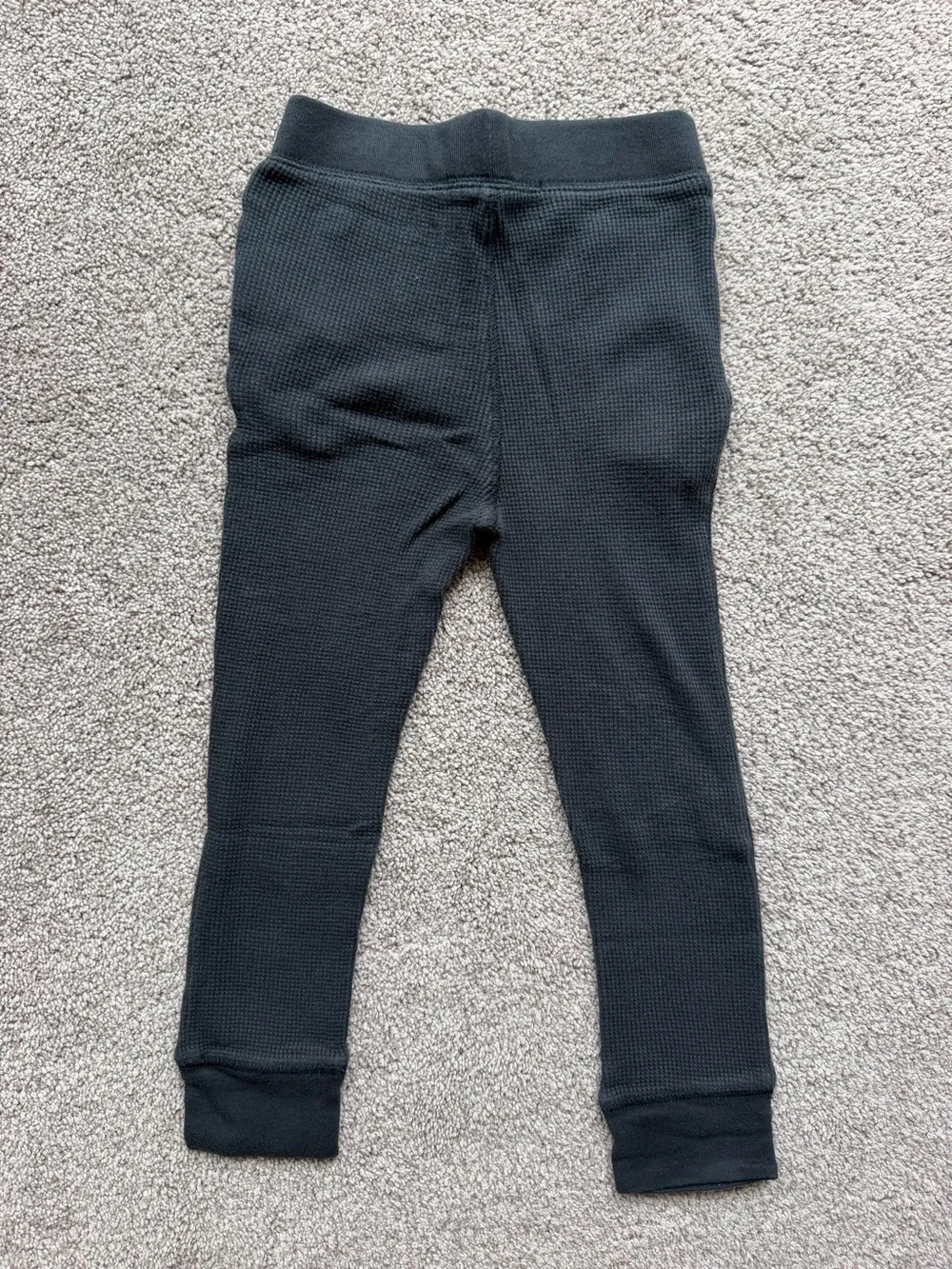 GAP Black Waffle-Knit Joggers for Kids